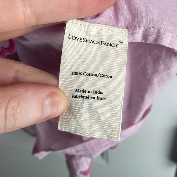 LoveShackFancy freja dress bell sleeve pink Mini Long Sleeved Dress size 8 - Picture 9 of 11